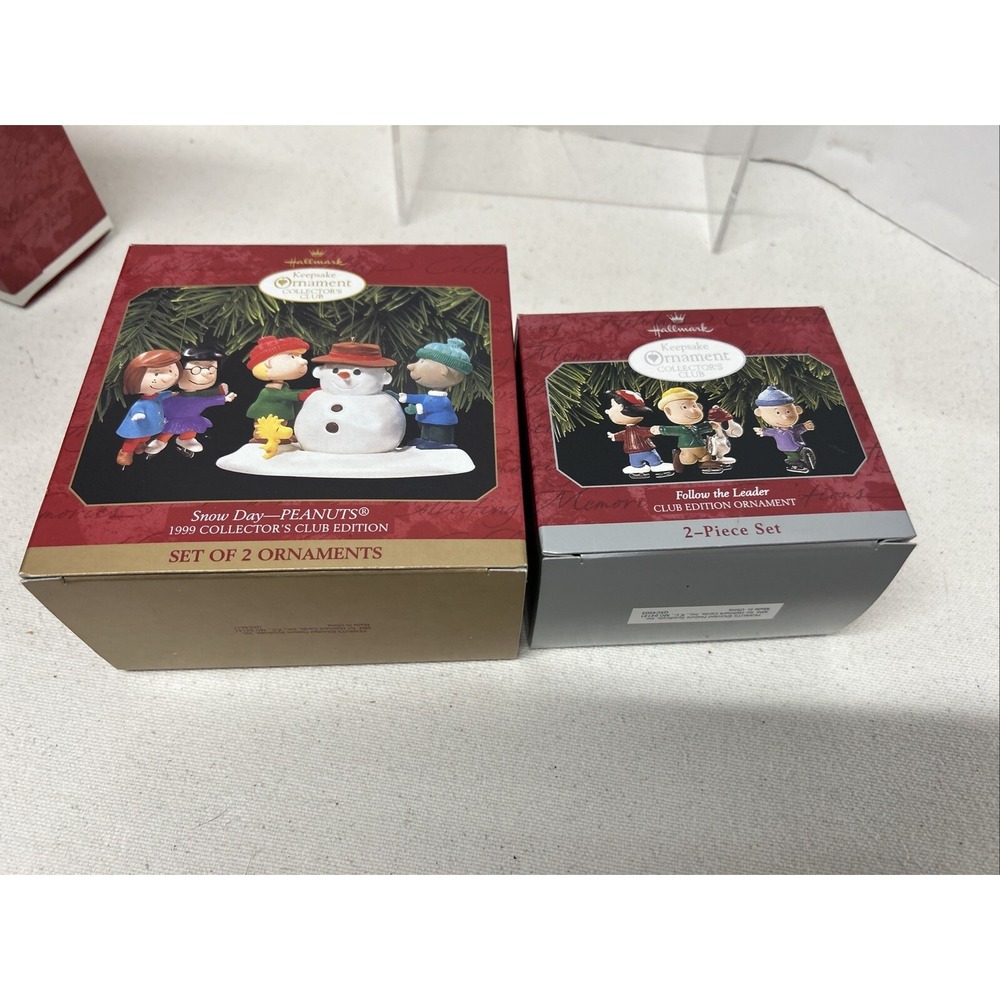 Hallmark Ornaments FOLLOW THE LEADER 1998 SNOW DAY PEANUTS 1999 Collectors Club - Picture 8 of 10